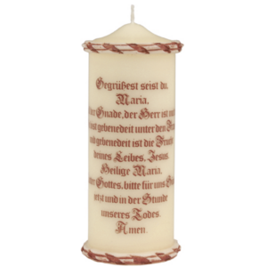 Zierkerze Gegrüßet seist Du Maria