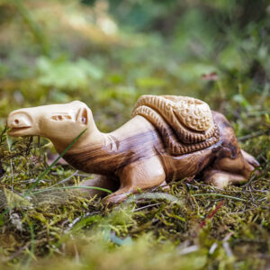 Kamel liegend mit Sattel